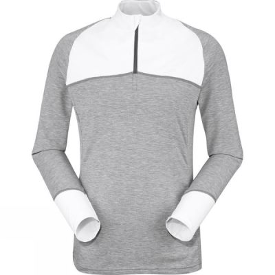 Fleece Eider Tignes 1/2 Zip Mujer - Blancas / Gris Claro - Chile XZA794163